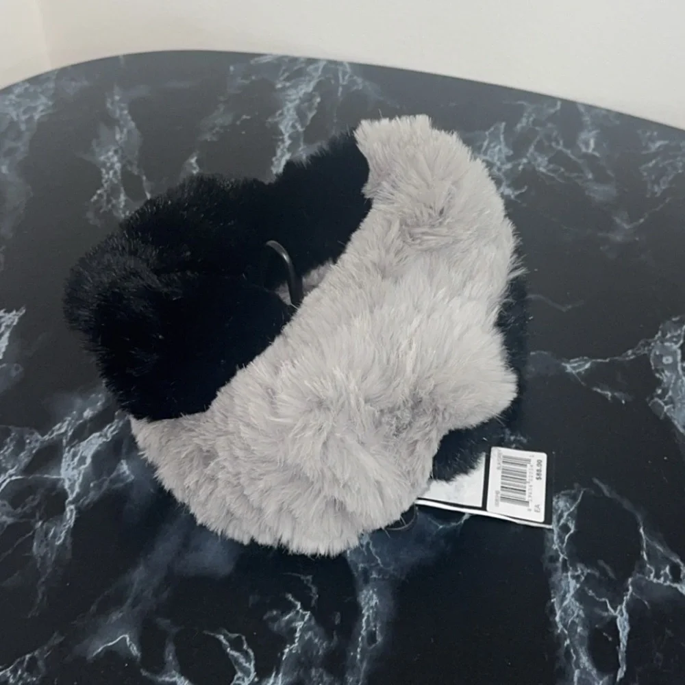 MARCUS ADLER 100% Genuine Rabbit Fur Criss Cross Headband Stretchable Warm NWT